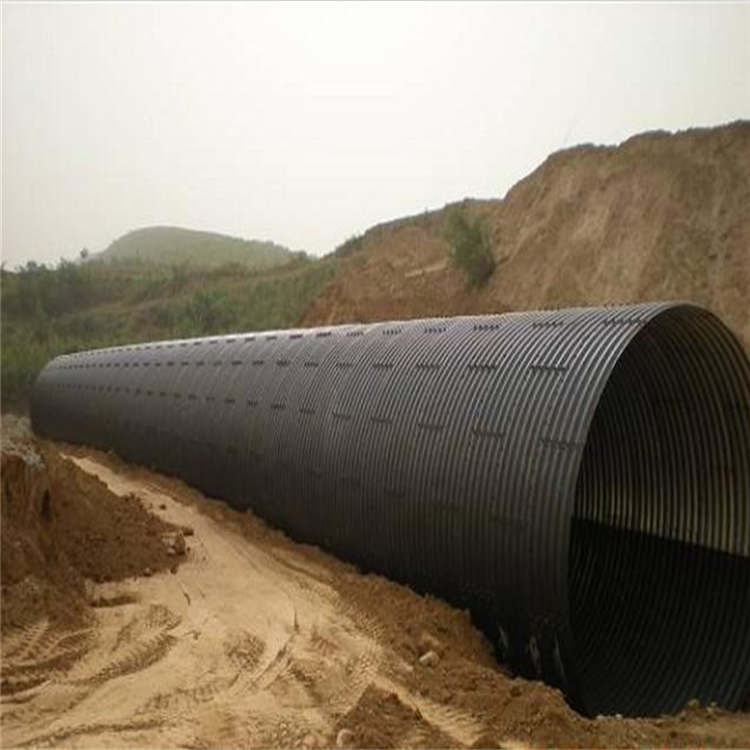直径6米大口径钢波纹涵管 公路改建钢制波纹管涵 排水