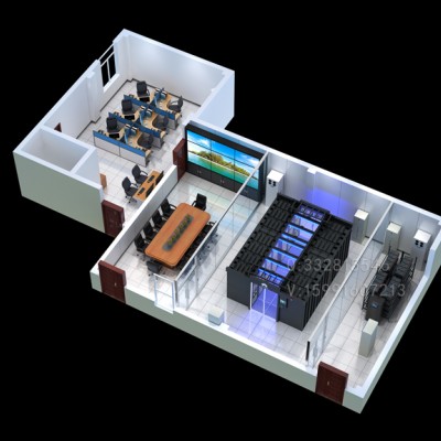 天津模块化机房|一体化机柜效果图制作|加急图项目