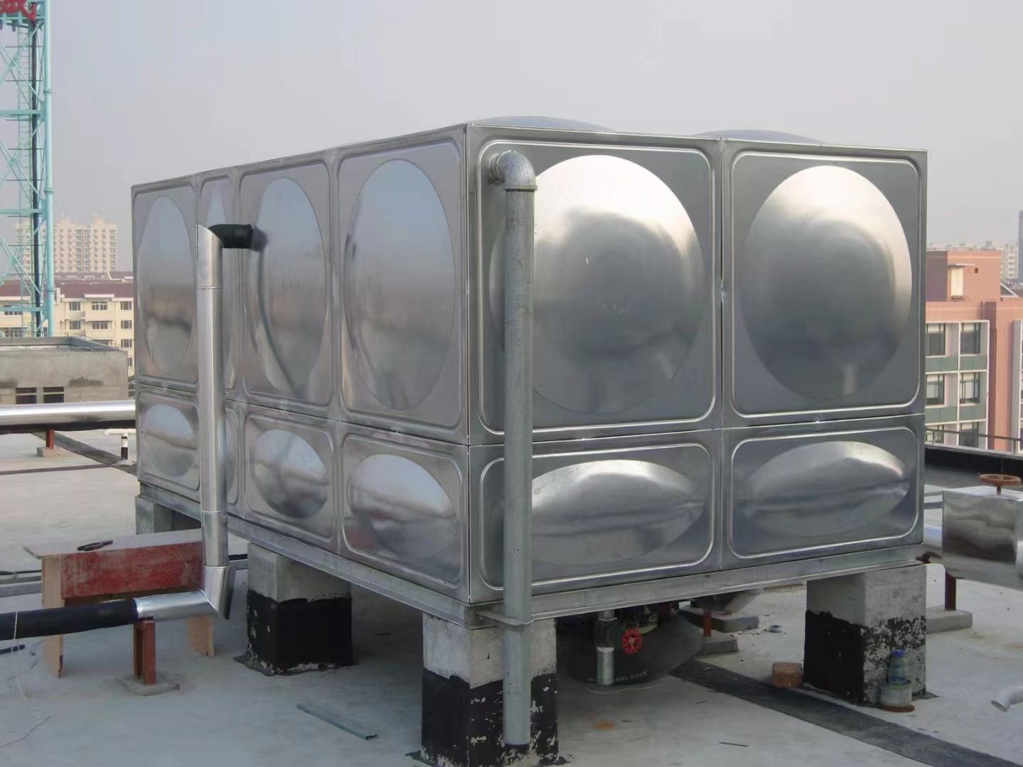 304不锈钢水箱方形加厚保温消防水箱定制大容量长方形水塔